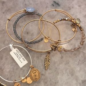 Alex and Ani set of 6 bracelets